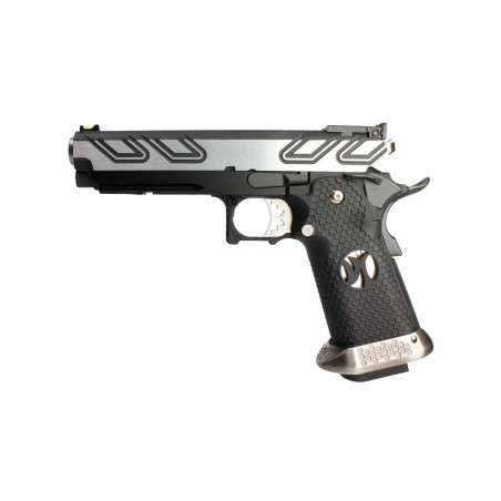 Réplique pistolet  airsoft GBB hx2301 IPSC full silver - AW custom