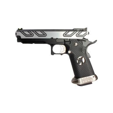 Réplique pistolet  airsoft GBB hx2301 IPSC full silver - AW custom