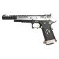 Réplique pistolet  airsoft GBB HX2401 IPSC split silver . 38 supercomp - AW custom