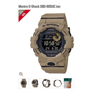 Montre G-Shock GBD-800UC tan