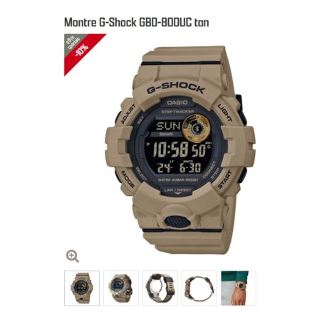 Montre G-Shock GBD-800UC tan