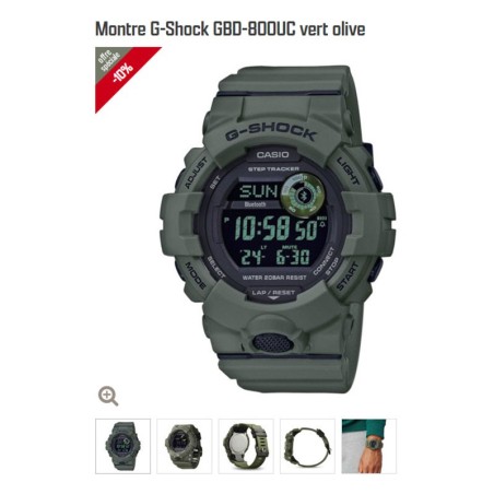 Montre G-Shock GBD-800UC Vert Olive