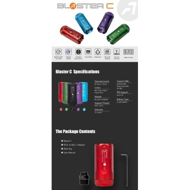 Silencieux Blaster C Unit ACETECH Bleu