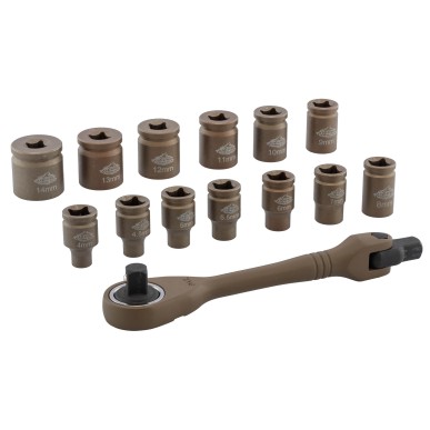 GUN POWER TOOL Kit Douilles Shell 14 pcs Cerakote