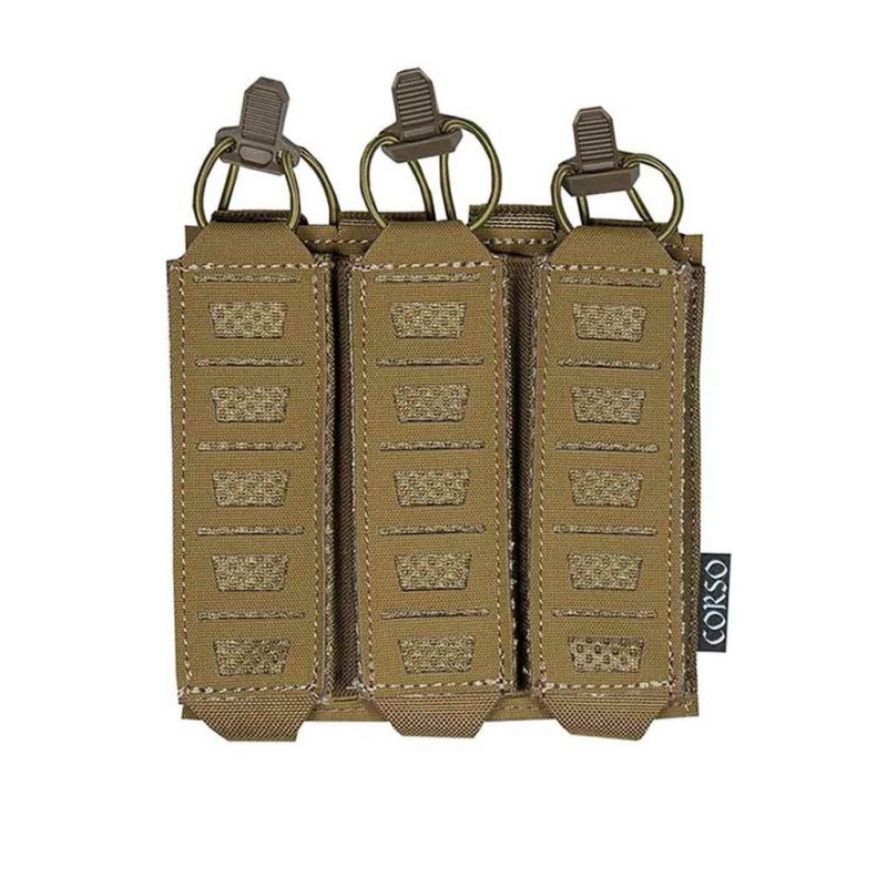 Poche porte-chargeurs triple MP5/MP7 Dagger Laser - Corso Tactical Tan