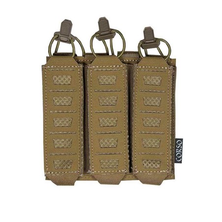 Poche porte-chargeurs triple MP5/MP7 Dagger Laser - Corso Tactical Tan