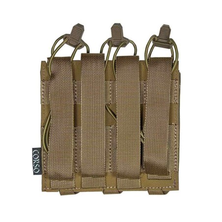 Poche porte-chargeurs triple MP5/MP7 Dagger Laser - Corso Tactical Tan
